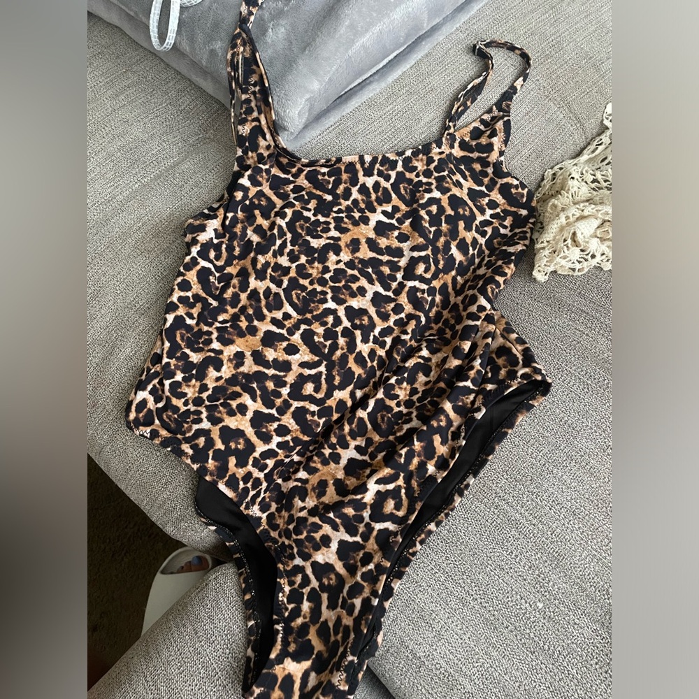 Cheetah print bathing suit